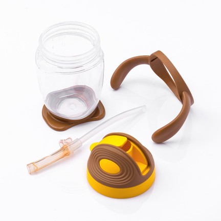 Modern anti-choking baby straw water bottle