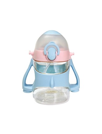 Creative color matching baby straw water bottle