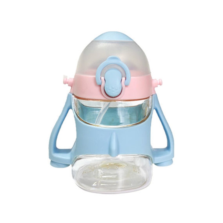 Creative color matching baby straw water bottle