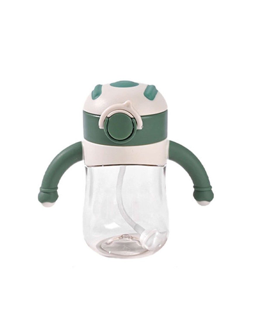 Durable baby water bottle with gravity ball straw