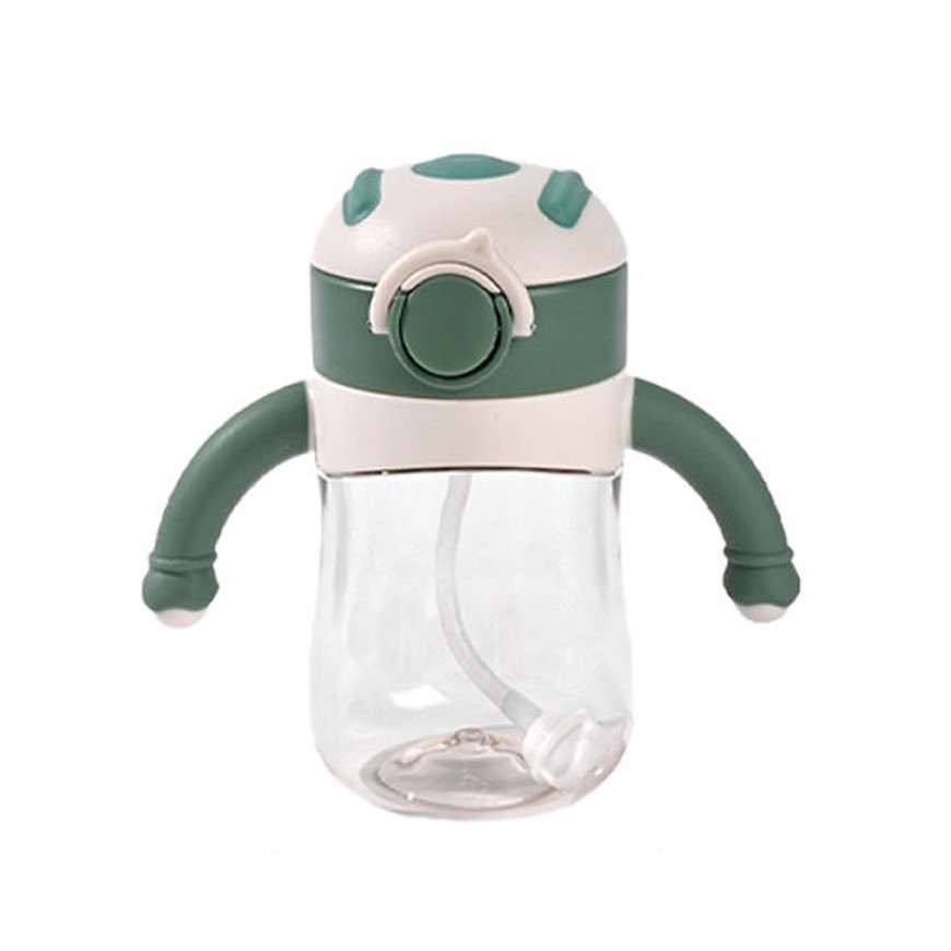 Durable baby water bottle with gravity ball straw