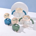 Durable baby water bottle with gravity ball straw