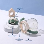 Durable baby water bottle with gravity ball straw