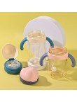 Double handle durable baby straw water bottle