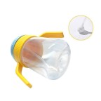 Colorblock anti-choking baby straw water bottle