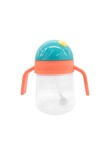 Colorblock anti-choking baby straw water bottle