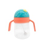Colorblock anti-choking baby straw water bottle