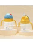 Colorblock anti-choking baby straw water bottle
