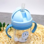 Durable and portable baby straw water bottle