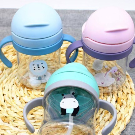 Durable and portable baby straw water bottle
