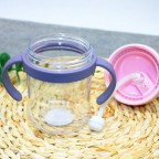 Durable and portable baby straw water bottle