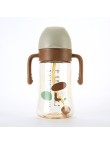 Flip-top wide mouth baby straw water bottle
