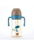 Flip-top wide mouth baby straw water bottle