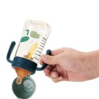 Flip-top wide mouth baby straw water bottle