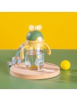 Propeller-shaped lid baby straw water bottle