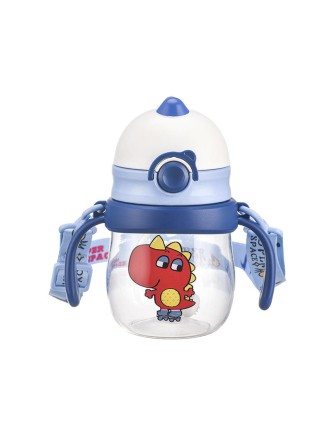 Cartoon durable baby straw water bottle