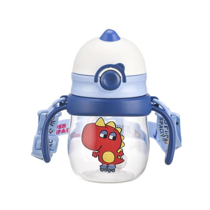 Cartoon durable baby straw water bottle