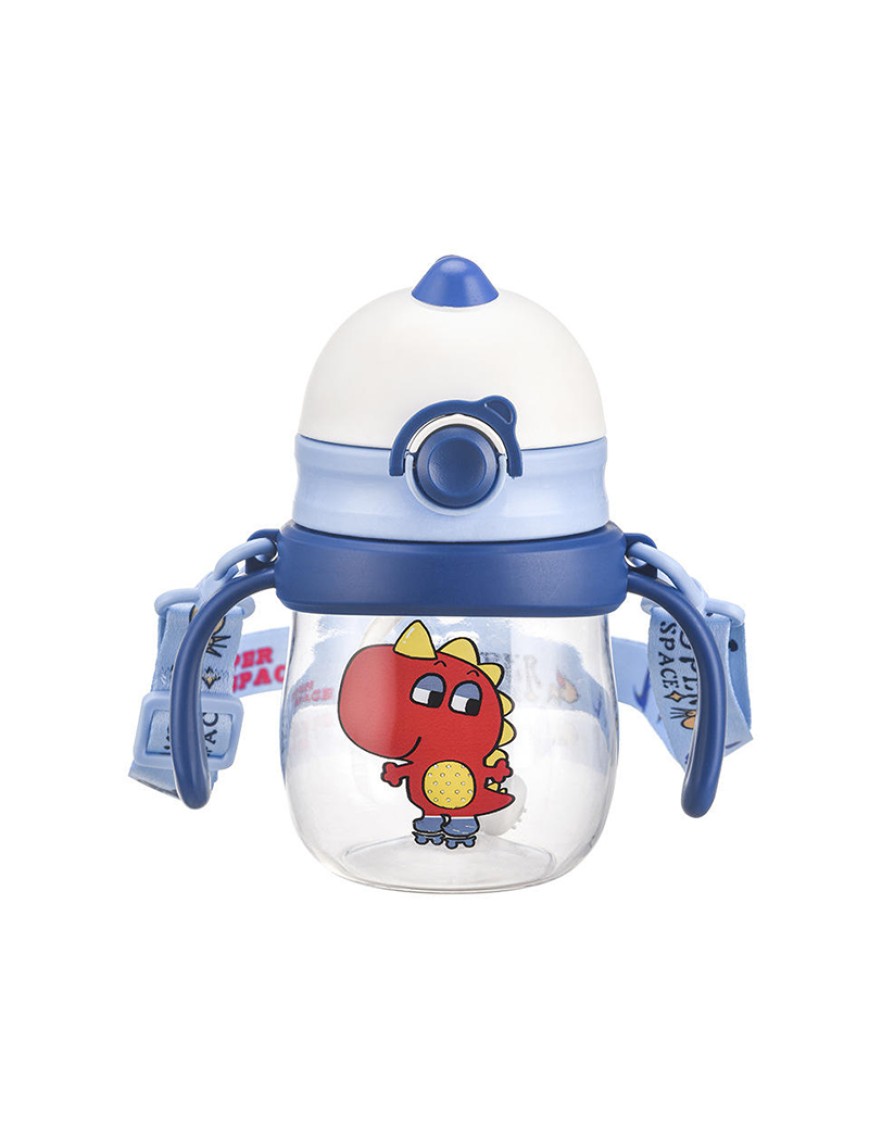 Cartoon durable baby straw water bottle