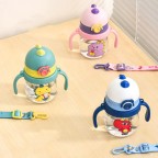 Cartoon durable baby straw water bottle
