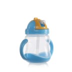 Double handle 240ml plastic baby water bottle