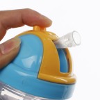 Double handle 240ml plastic baby water bottle