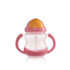 Double handle 240ml plastic baby water bottle