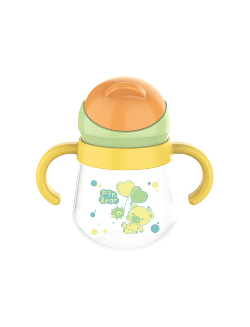 Cute color-blocked anti-choking baby water bottle