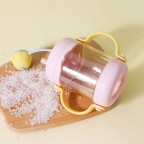 Cartoon pink double handle baby water bottle