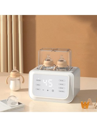 Multifunctional temperature-controlled double bottle milk warmer
