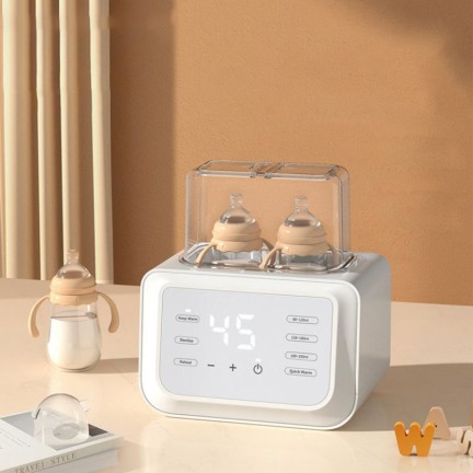 Multifunctional temperature-controlled double bottle milk warmer