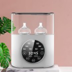Premium round touchscreen baby bottle warmer