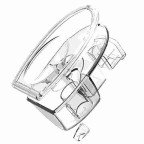 White wearable electric breast pump